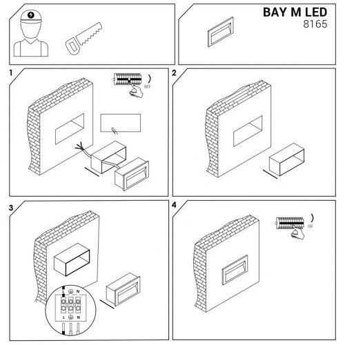 Светильник уличный встраиваемый Nowodvorski BAY LED M 5W IP65 3000К 8165