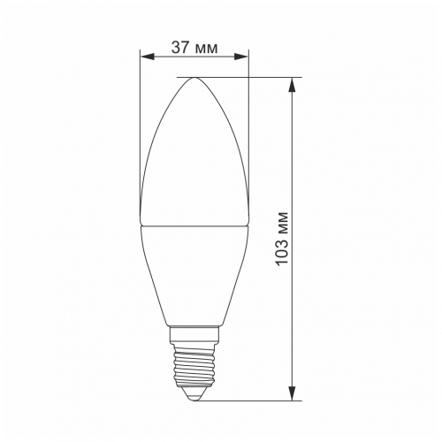 Світлодіодна лампа Videx C37e 7W E14 4100K VL-C37e-07144