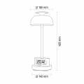 Настольная LED лампа аккумуляторная Videx 8W 4000K+RGB белая VL-TF24W Настольная LED лампа аккумуляторная Videx 8W 4000K+RGB белая VL-TF24W
