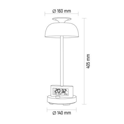 Настольная LED лампа аккумуляторная Videx 8W 4000K+RGB белая VL-TF24W