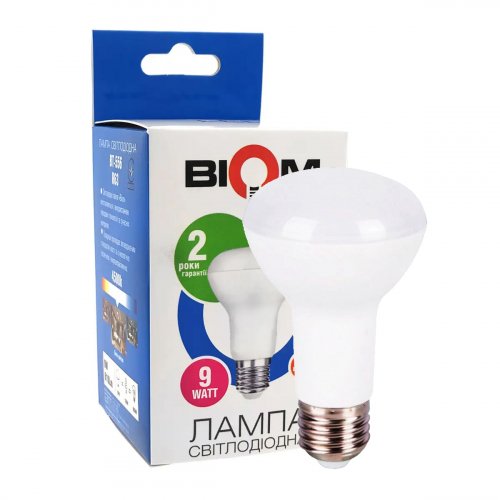 Світлодіодна лампа Biom R63 9W E27 4500K BT-556 12234