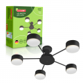 Світильник накладний Eurolamp під лампи 5xGX70 IP20 чорний LED-LR-5хGX70(black)