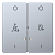 Клавиша 2-я Schneider Merten D-Life LED звонок / горничная «Нержавеющая сталь» MTN3429-6036