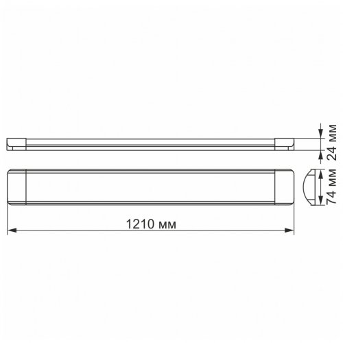 Лінійний LED світильник лінійний Videx 36W 4100K IP40 VL-BN-36124