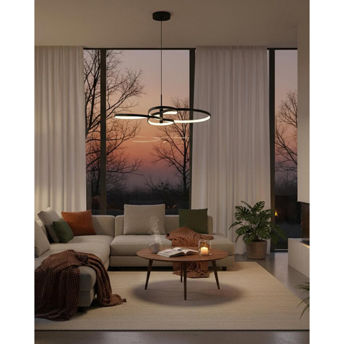 LED світильник підвісний Goldlux Ribbon 37W 4000K чорний 335982