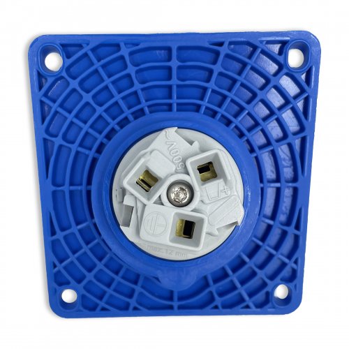 Розетка силова промислова TP Electric 3x16A 2P+PE із заземленням кутова 60-40-80