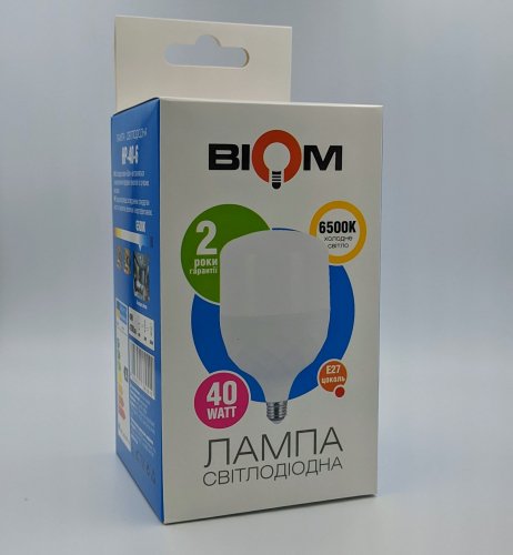 Світлодіодна лампа Biom HP-40-6 40W E27 6500К
