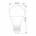 Світлодіодна лампа Titanum A60 12V 10W E27 4100K TLA6010274-12V