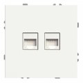 Розетка Ardero ER152PC-W Soft подвійна комп'ютерна біла 8635
