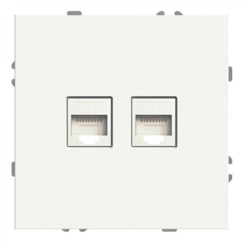 Розетка Ardero ER152PC-W Soft подвійна комп'ютерна біла 8635