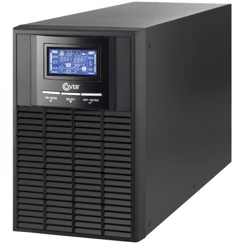 ДБЖ безперервної дії Cover Basic 1K 1000VA 900W з LCD-дисплеєм ups-cover-basic-1k-bat
