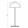 Настольная LED лампа Goldlux Tanzania аккумуляторная уличная 1.8W 2700K IP44 USB черная 329950