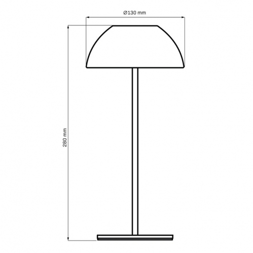 Настольная LED лампа Goldlux Tanzania аккумуляторная уличная 1.8W 2700K IP44 USB черная 329950