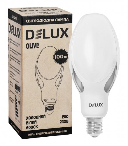 Світлодіодна лампа DELUX OLIVE 100W E40 6000K 90015385