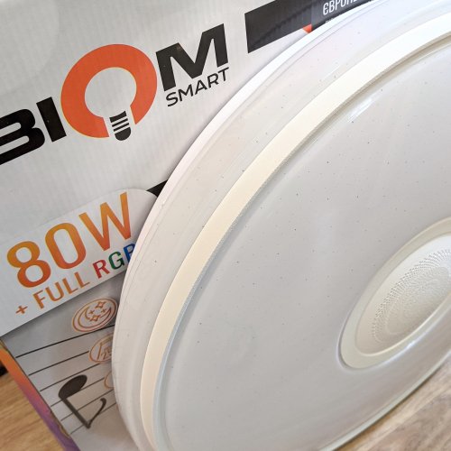 LED светильник Biom Smart 80W SML-R28-80-M-FRGB 3000-6000K+FULL RGB с д/у музыкальный BT APP 21027
