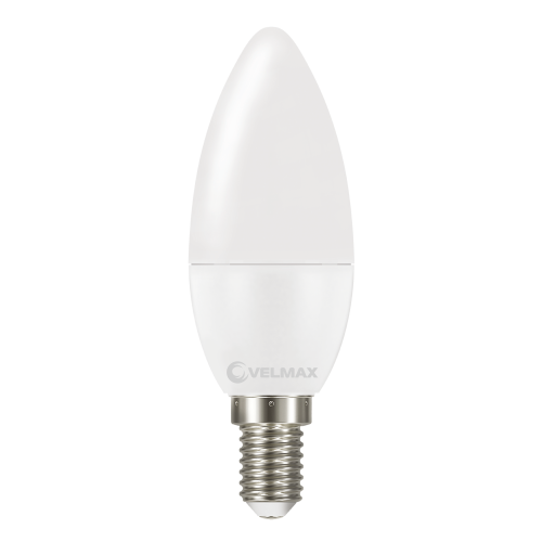 Світлодіодна LED лампа Velmax V-C37 8W Е14 4100K 21-13-31