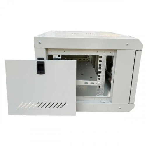 Шафа серверна настінна Gear 19 6U з полицею 600x450x300 сірий GWMSN-6U-600-450G