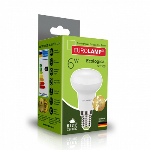 LED лампа Eurolamp ЕCО серия "P" R50 6W E14 4000K LED-R50-06144(P)