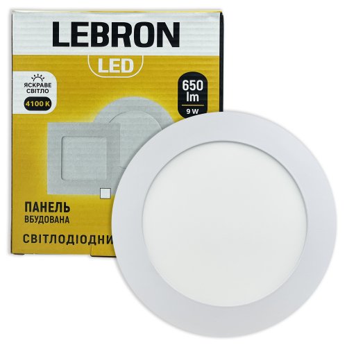 LED cветильник Lebron L-PR-941 9W 4100К круг 12-10-09