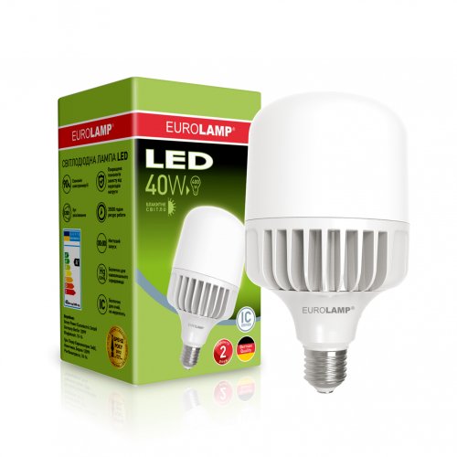 Світлодіодна лампа Eurolamp 40W Е27 6500K LED-HP-40276