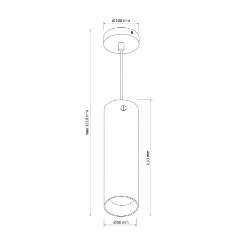 Подвесной светильник Goldlux Smoky GU10 черный 328342