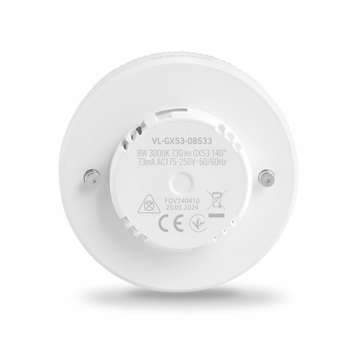 Світлодіодна LED лампа Videx 8W GX53 3000K VL-GX53-08533