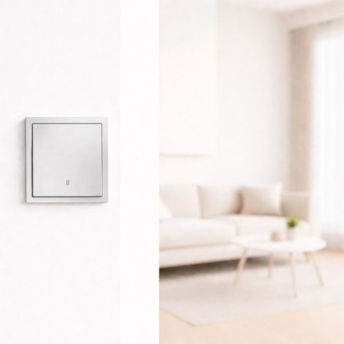 Выключатель Ardero EV111L-S Soft с подсветкой серебро 8720
