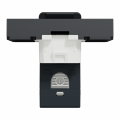 Розетка компьютерная, RJ45, одиночная, кат. 5е UTP, 2-мод., Schneider Unica New NU341154 антрацит