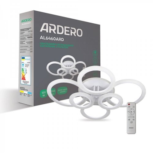 LED світильник Ardero AL6460ARD SOFT R 120W 5200Lm 3000-6500К з пультом (80250) 8101