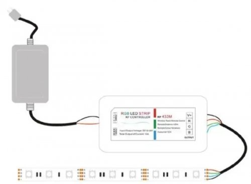 Контроллер Prolum RGB Радио RF 12-24V 18А (5 кнопок) сенсорный с пультом 402026