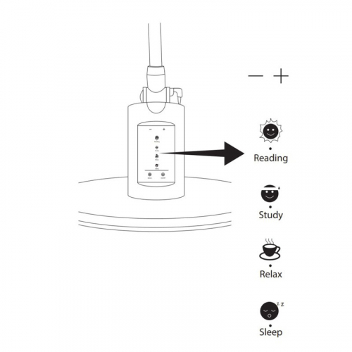Настільна LED лампа Goldlux Optimum USB 7W 3000K/4000K/6000K білий 324979
