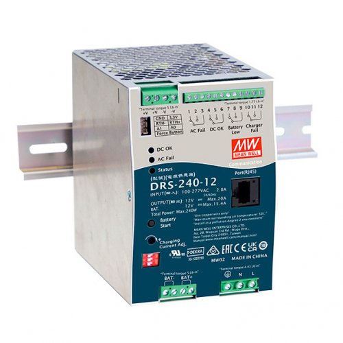 Блок живлення на DIN-рейку Mean Well 240W 5A 48V DRS-240-48