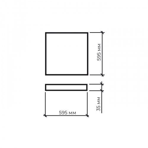 Світлодіодна LED панель Eurolamp 36W 6500K LED-Panel-36/65(CRP)