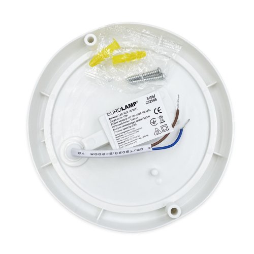 LED светильник Eurolamp накладной круглый ЖКХ 12W 5500K LED-NLR-12/55(F)