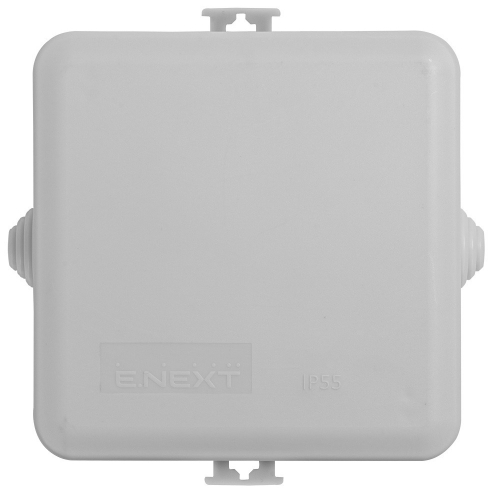 Коробка распределительная герметичная наружная E.Next IP55 с крышкой 95х95х58мм s027040