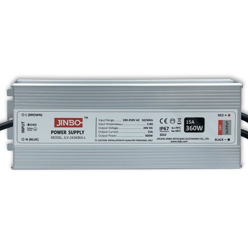 Блок питания JINBO 360W 24V 15A IP67 JLV-24360KA-L (18755)