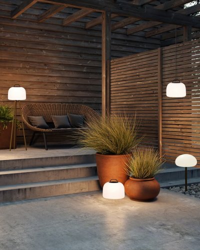 Настольная LED лампа Nordlux Kettle аккумуляторная уличная 5W 2700K IP65 USB черный 2018003003