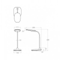 Настольная LED лампа аккумуляторная Евросвет Ridy Flex-01 5Вт 3000К/4000К/6000К белая 000059655