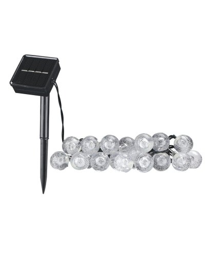 Вулична гірлянда на сонячній батареї Goldlux Bubble Glass Ledх20шт 2700K IP44 акумуляторна 329479