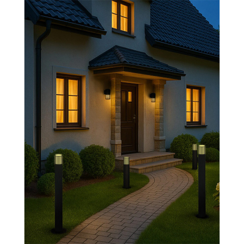 Уличный светильник Goldlux Kuusamo E27 IP54 90см графит 329363