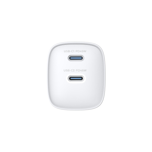 Мережевий зарядний пристрій HAVIT UC45 PD45W 2xUSB-C White HV-UC45-WH