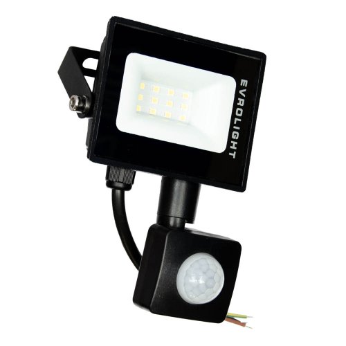 Світлодіодний LED прожектор з датчиком руху EVROLIGHT FM-01D-10 10W 6400K IP65 000057039