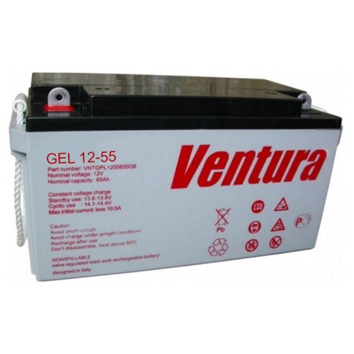 Акумуляторна батарея Ventura 12В 55А*г VG 12-55 Gel