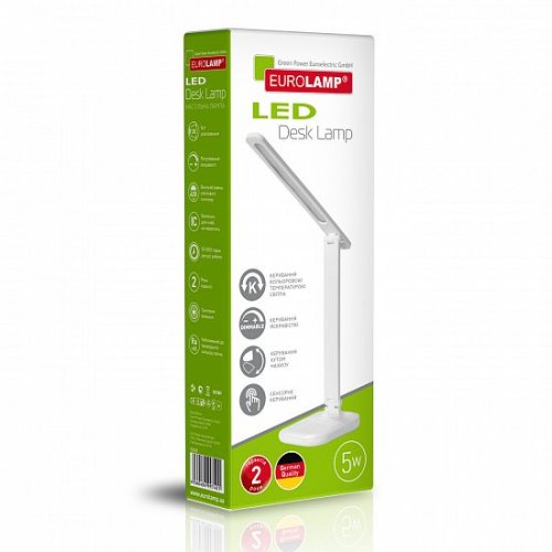 Настільний LED світильник Eurolamp 5W 3000-5000К білий LED-TLG-1(white)