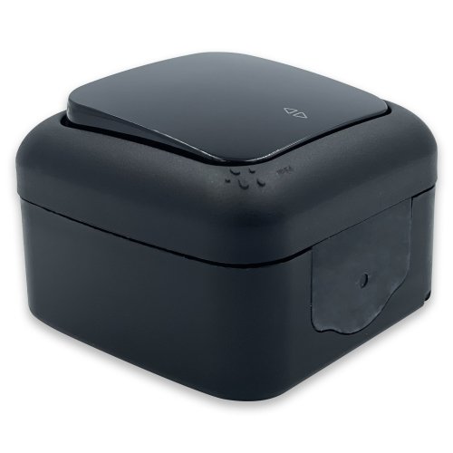 Вимикач зовнішній прохідний Viko Palmiye Чорний IP54 90555104