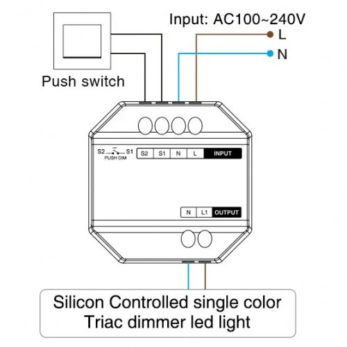 Контроллер Mi-Light 1.36A 1 зона беспроводной TK-C1