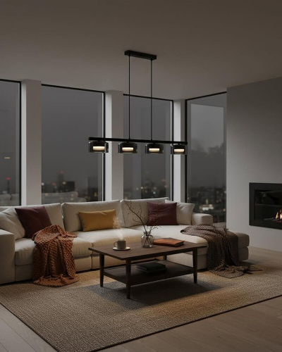 Підвісний світильник Goldlux Ofelia GX53 4x10W 4000K чорний 331304