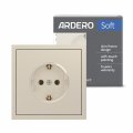 Розетка Ardero ER121-C одинарна з заземленням шампань 8673 Розетка Ardero ER121-C одинарна з заземленням шампань 8673