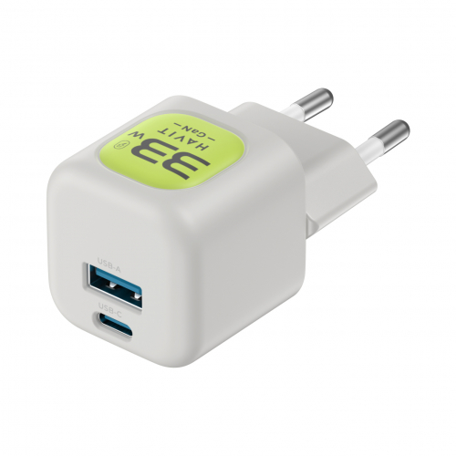Мережевий зарядний пристрій HAVIT GaN 33W USB-A+USB-C HV-UC230-GYGN