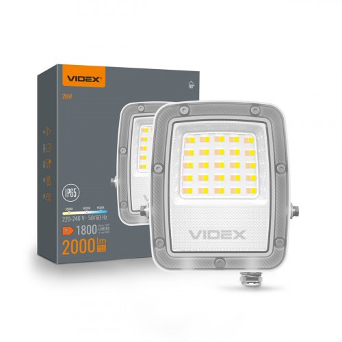 LED прожектор Videx F5 20W 3000/5000/6500K IP65 VL-F5-020CW
